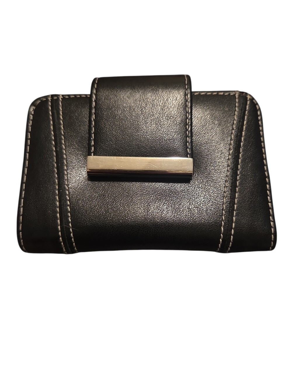 Classic Black  Wallet with Silver Accent